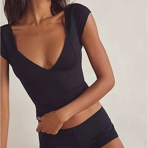 New with tags Free People Duo Corset Cami in black